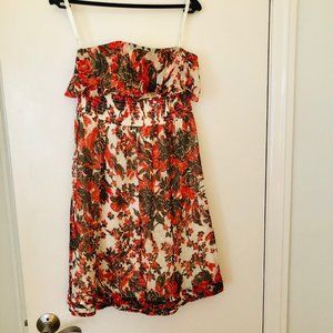 Shoshanna Strapless Red and White Dress